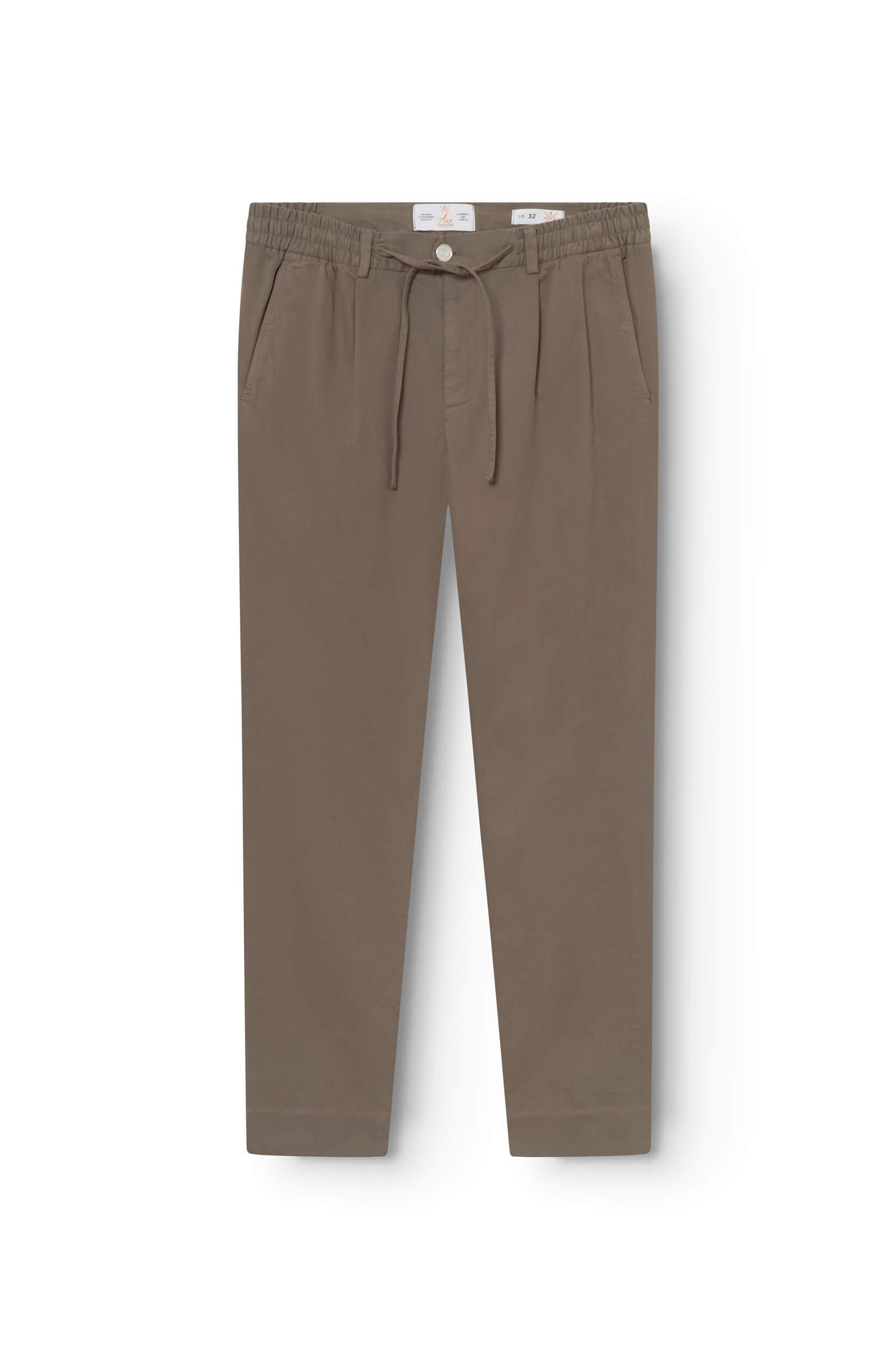 Pantalon chinos en cachemire slim taupe pour homme