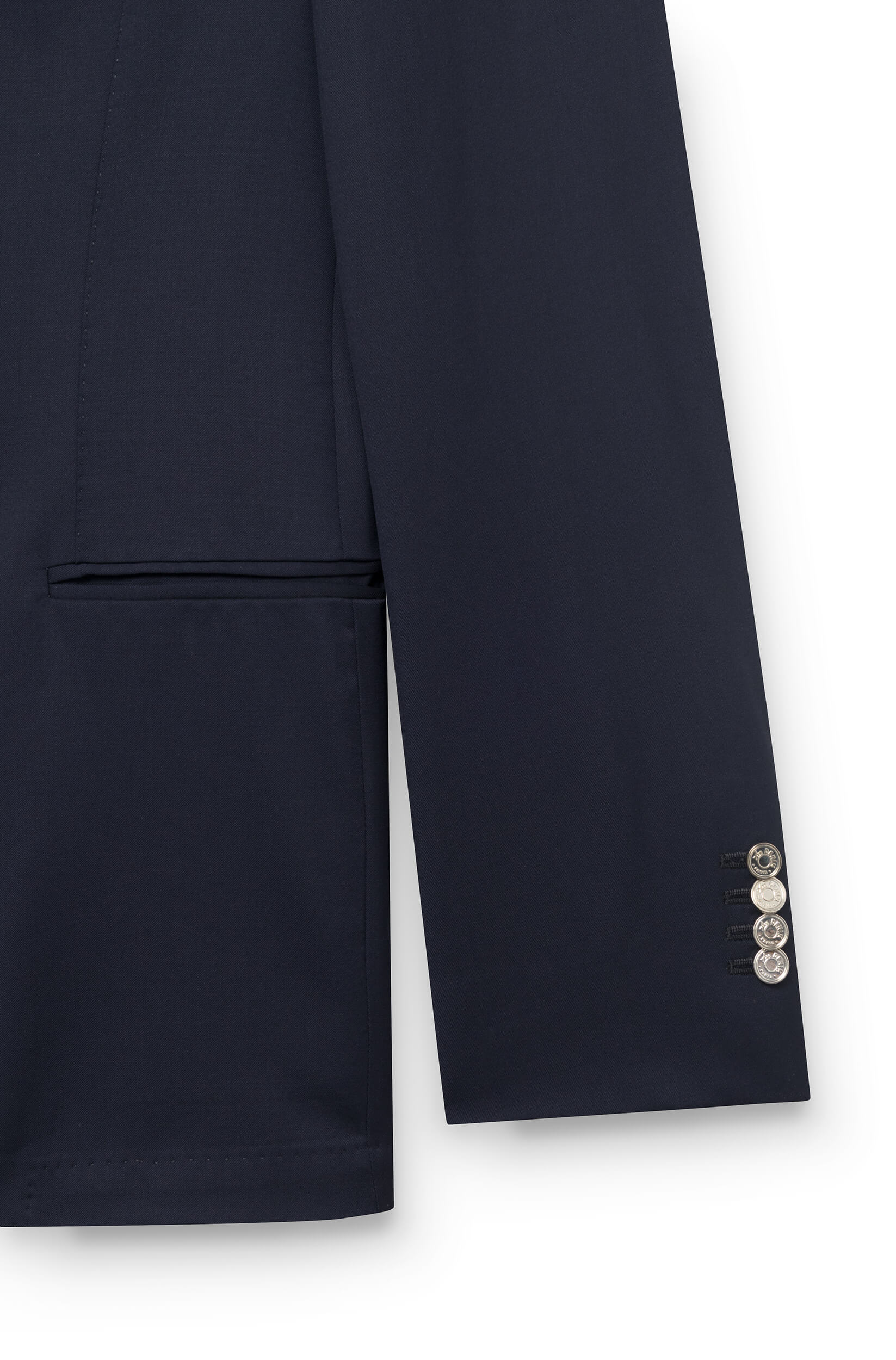 ace denim - navy double-breasted jacket - sleeve