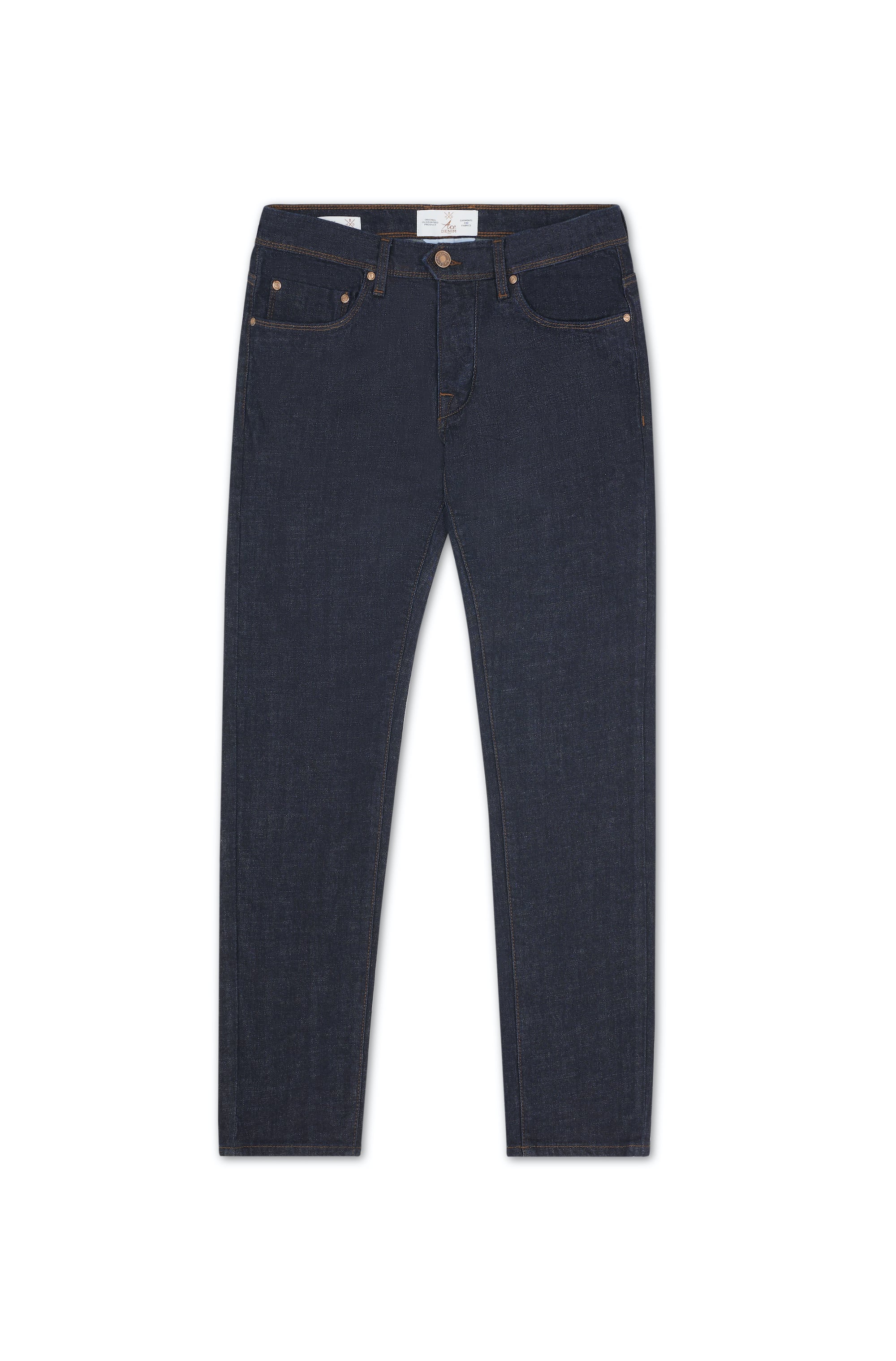 men's straight cut raw denim jeans