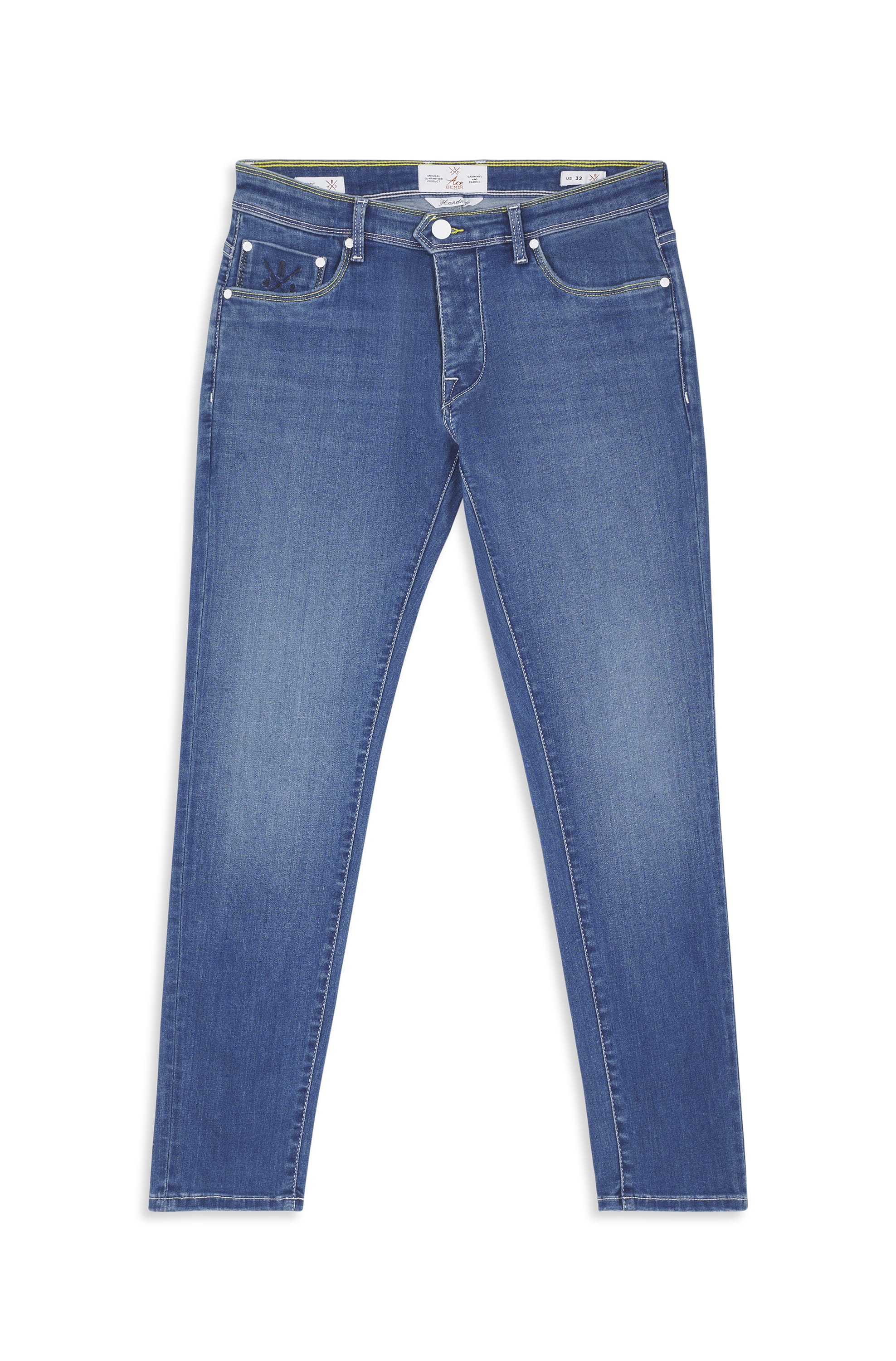 men's slim fit blue denim jeans