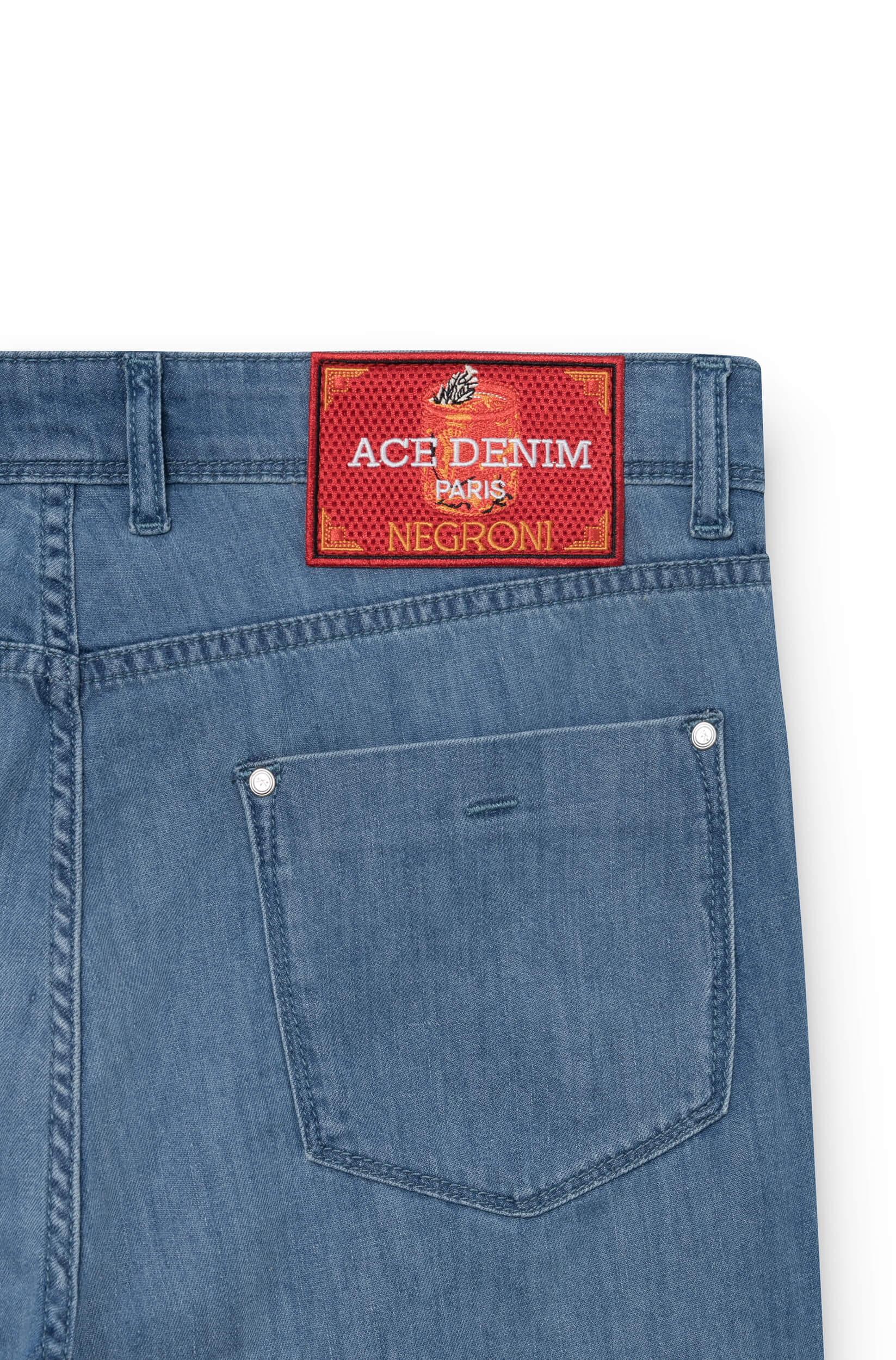 Patch avec motif cocktail negroni à l&