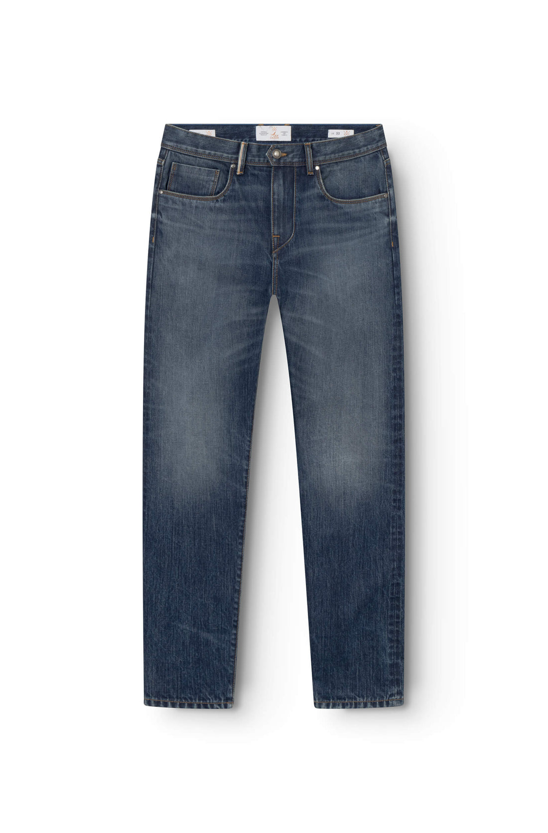Jeans bleu en selvedge japonais avec coupe carrot
