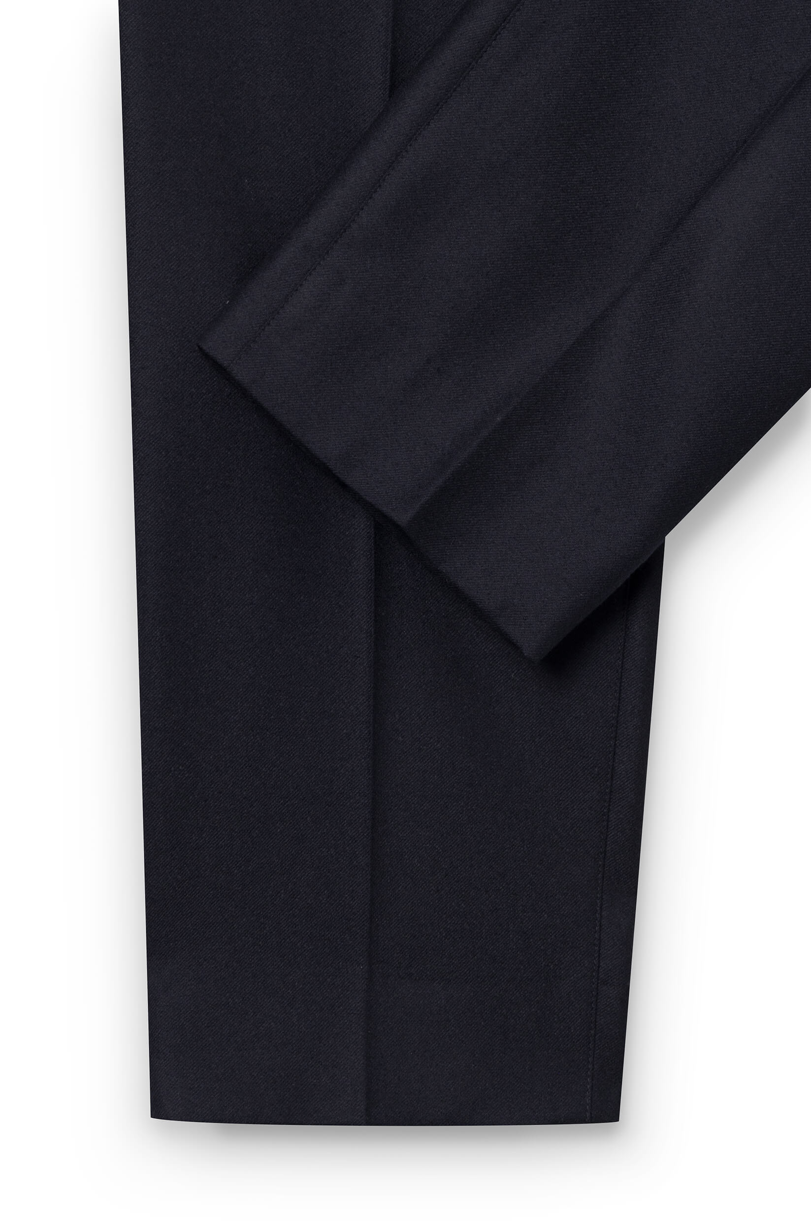 AD 47 - Straight-Leg Pleated Trousers in Navy Merino Wool