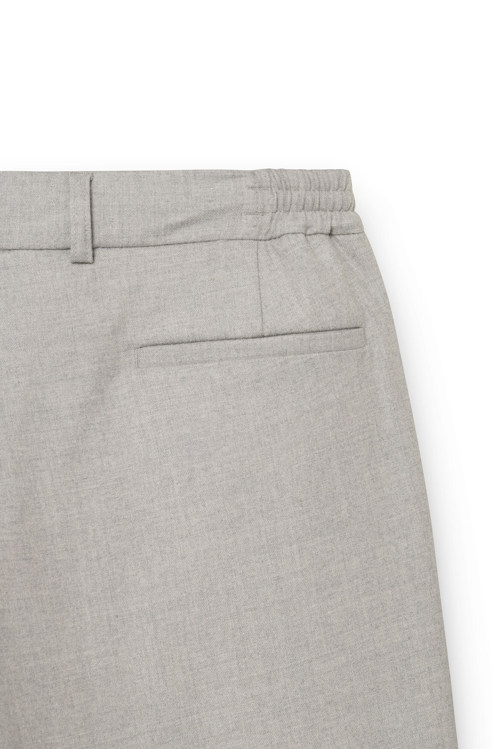AD 47 - Straight-Leg Pleated Trousers in Light Grey Merino Wool