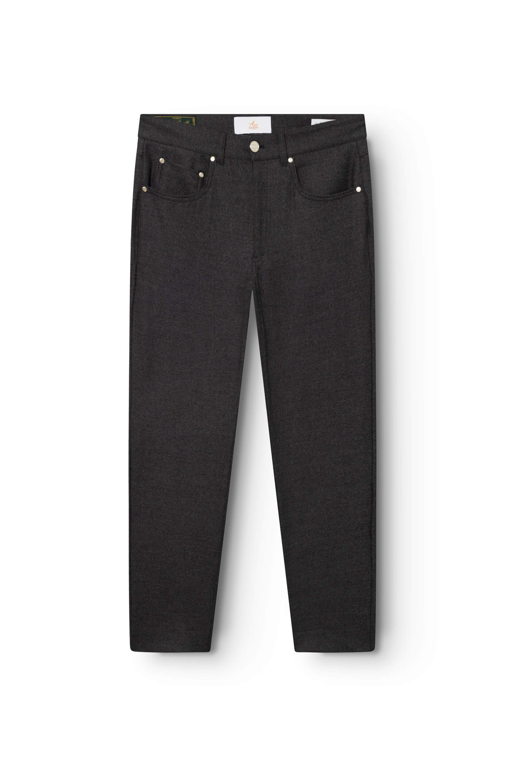 Pantalon gris foncé en laine mérinos pour homme
