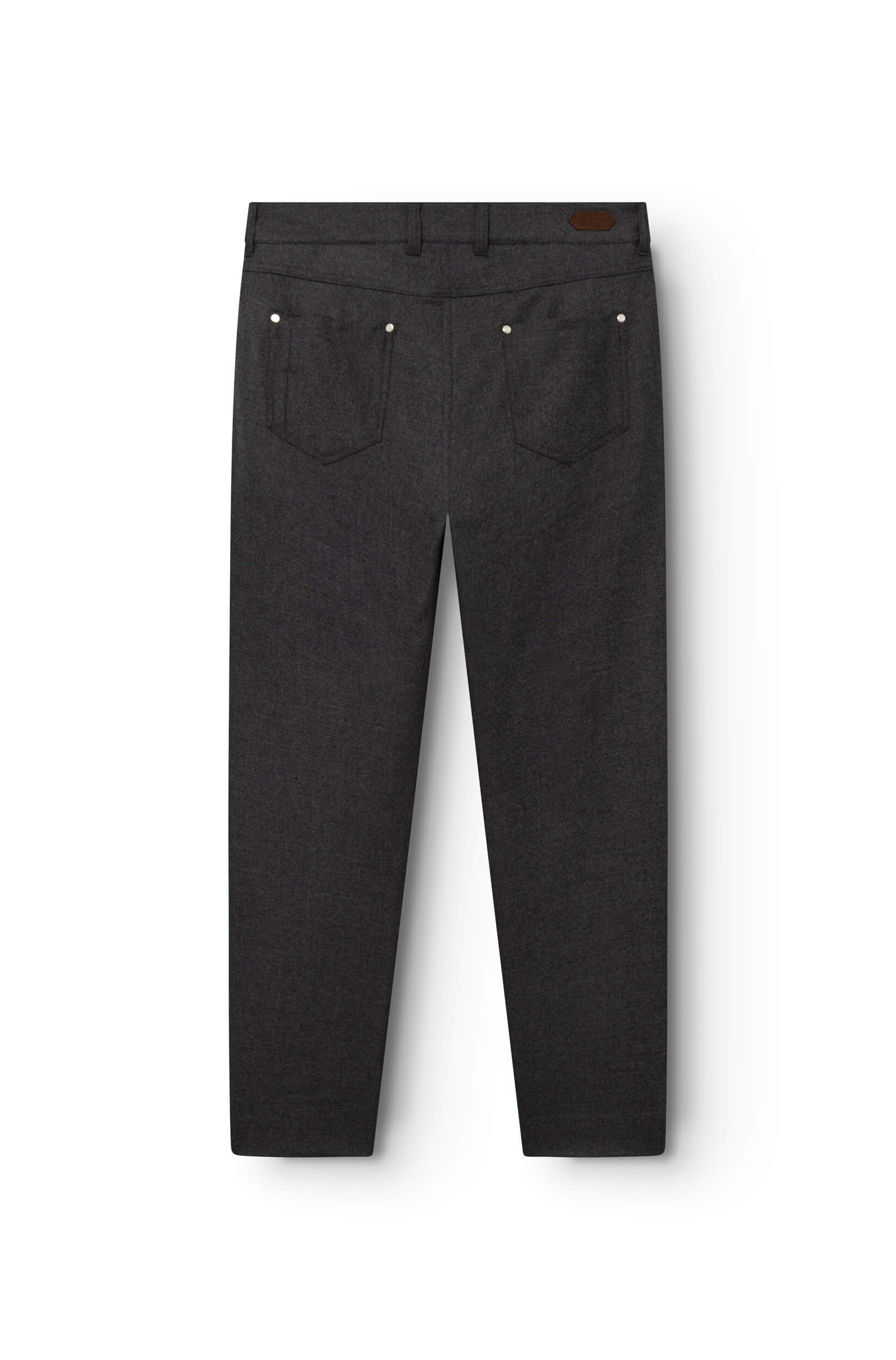 AD 45 - Pantalon en Flanelle de Laine Gris Foncé