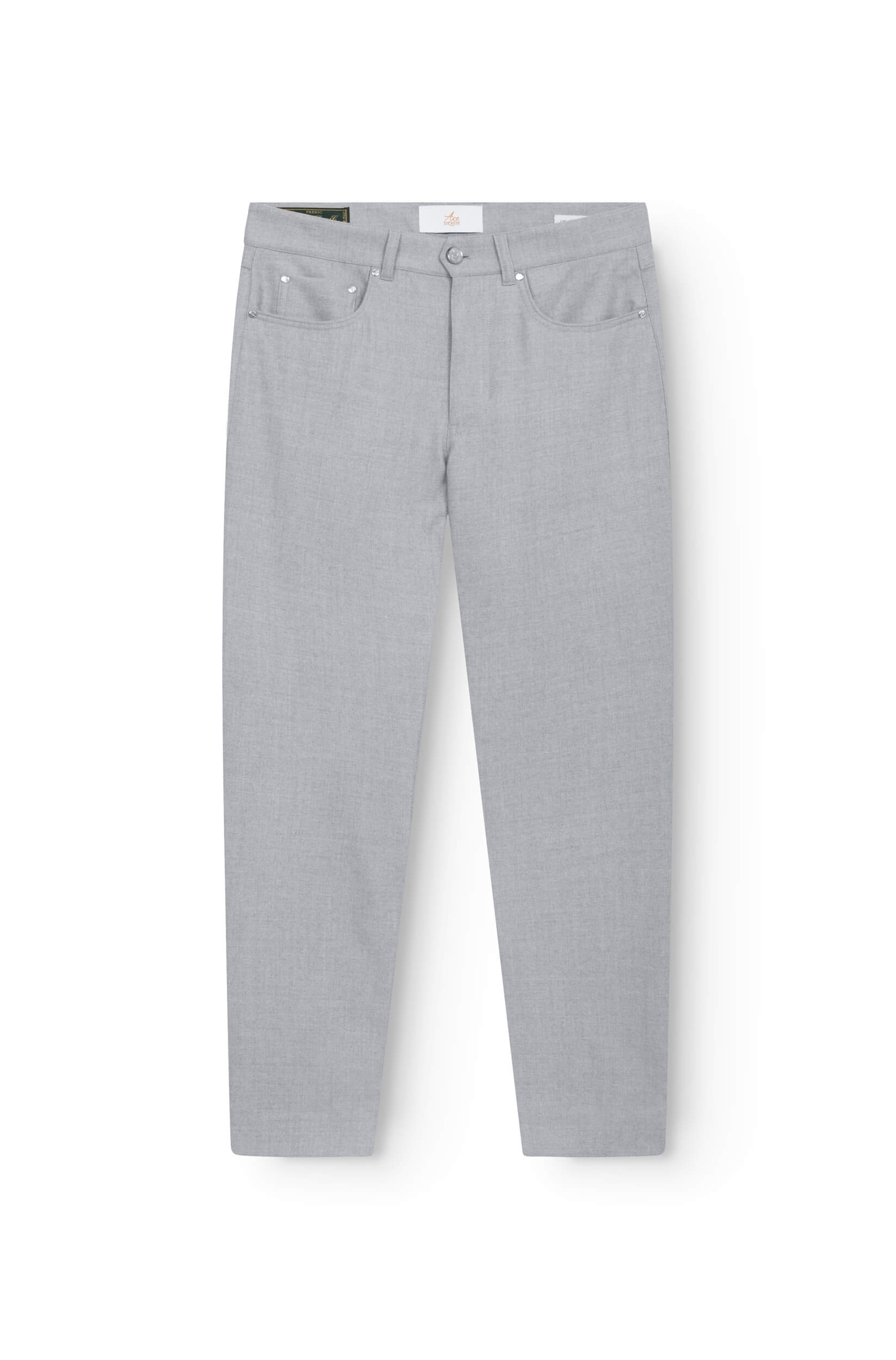 AD 45 - Trousers in Light Grey Wool Flannel