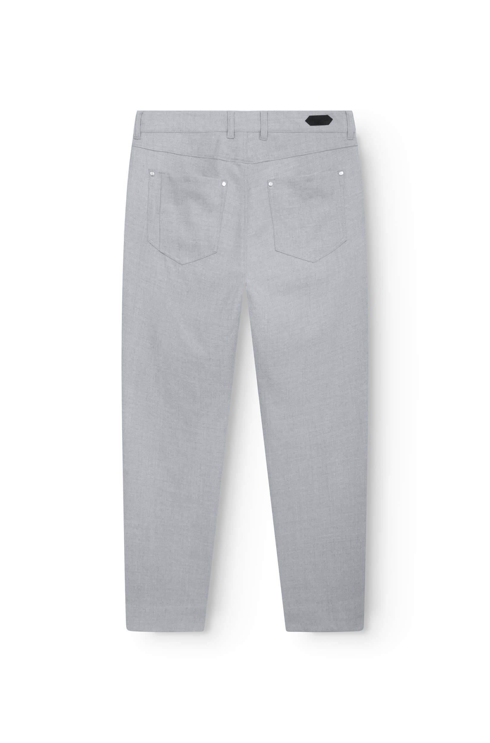 AD 45 - Trousers in Light Grey Wool Flannel