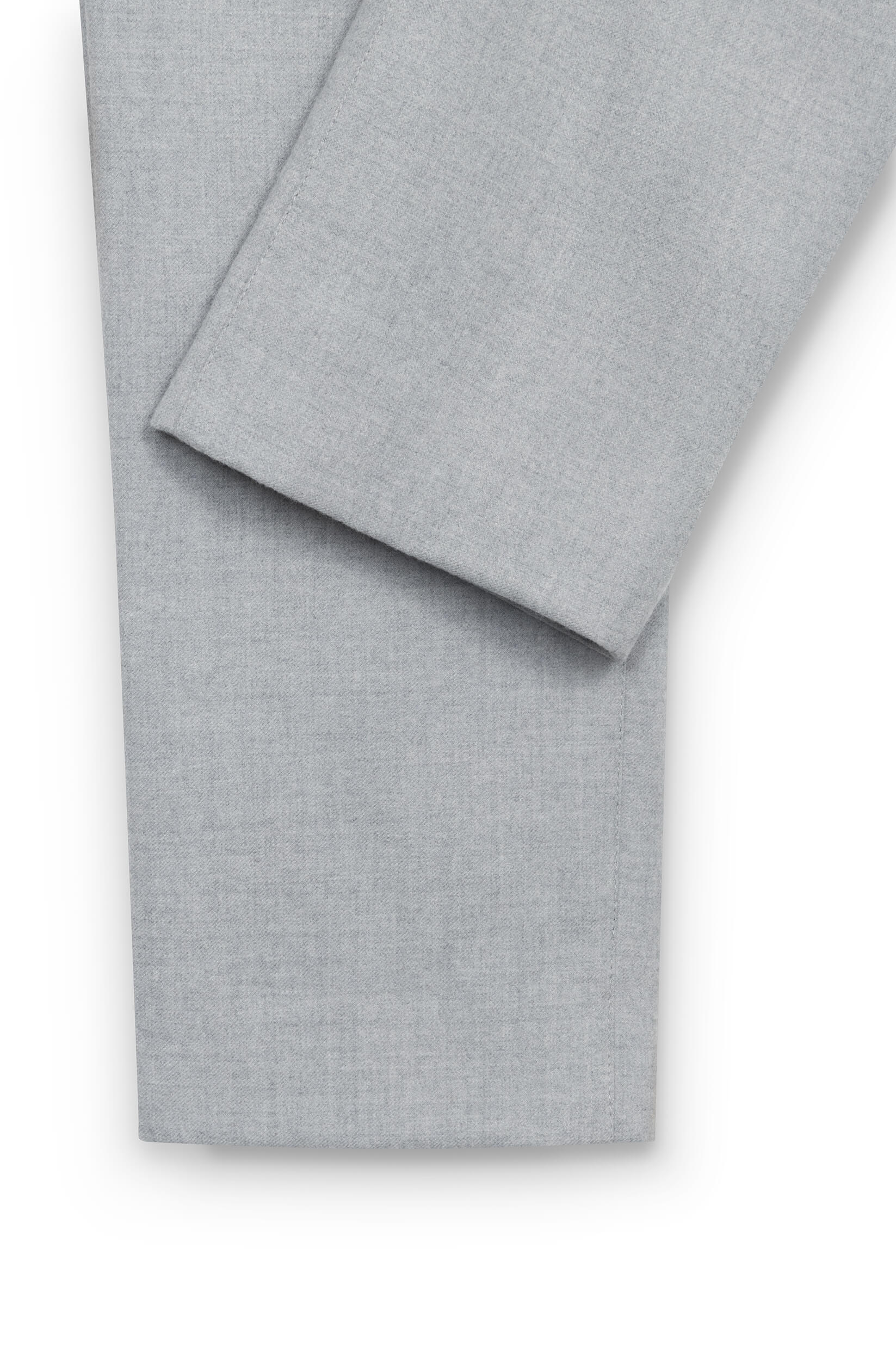 AD 45 - Trousers in Light Grey Wool Flannel