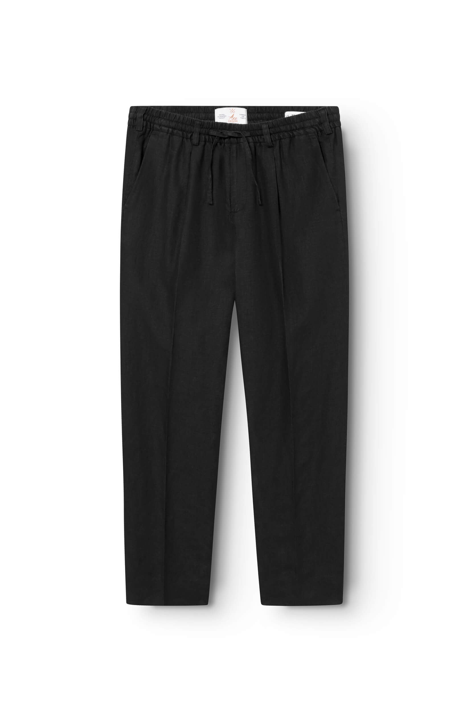 Pantalon jogging en lin noir