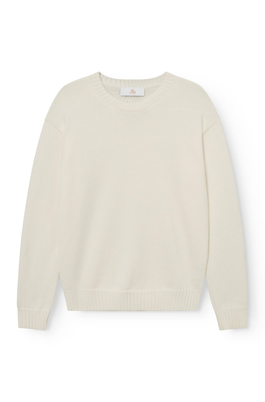 Pull col rond off-white en laine merinos pour homme