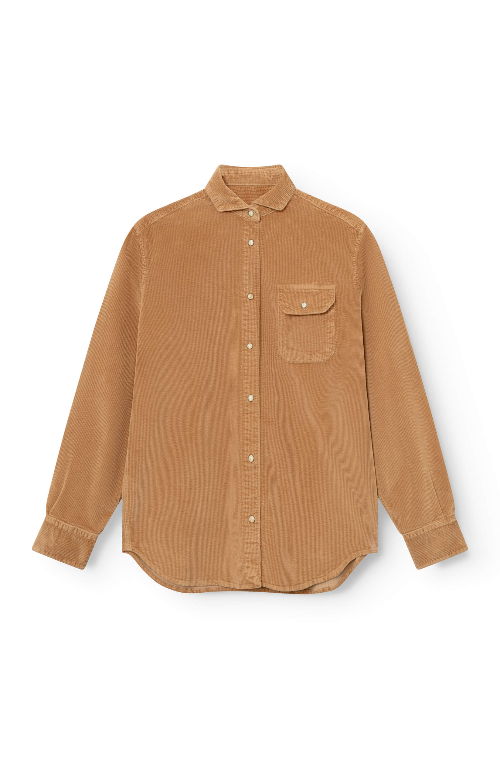 Surchemise en velours caramel pour homme