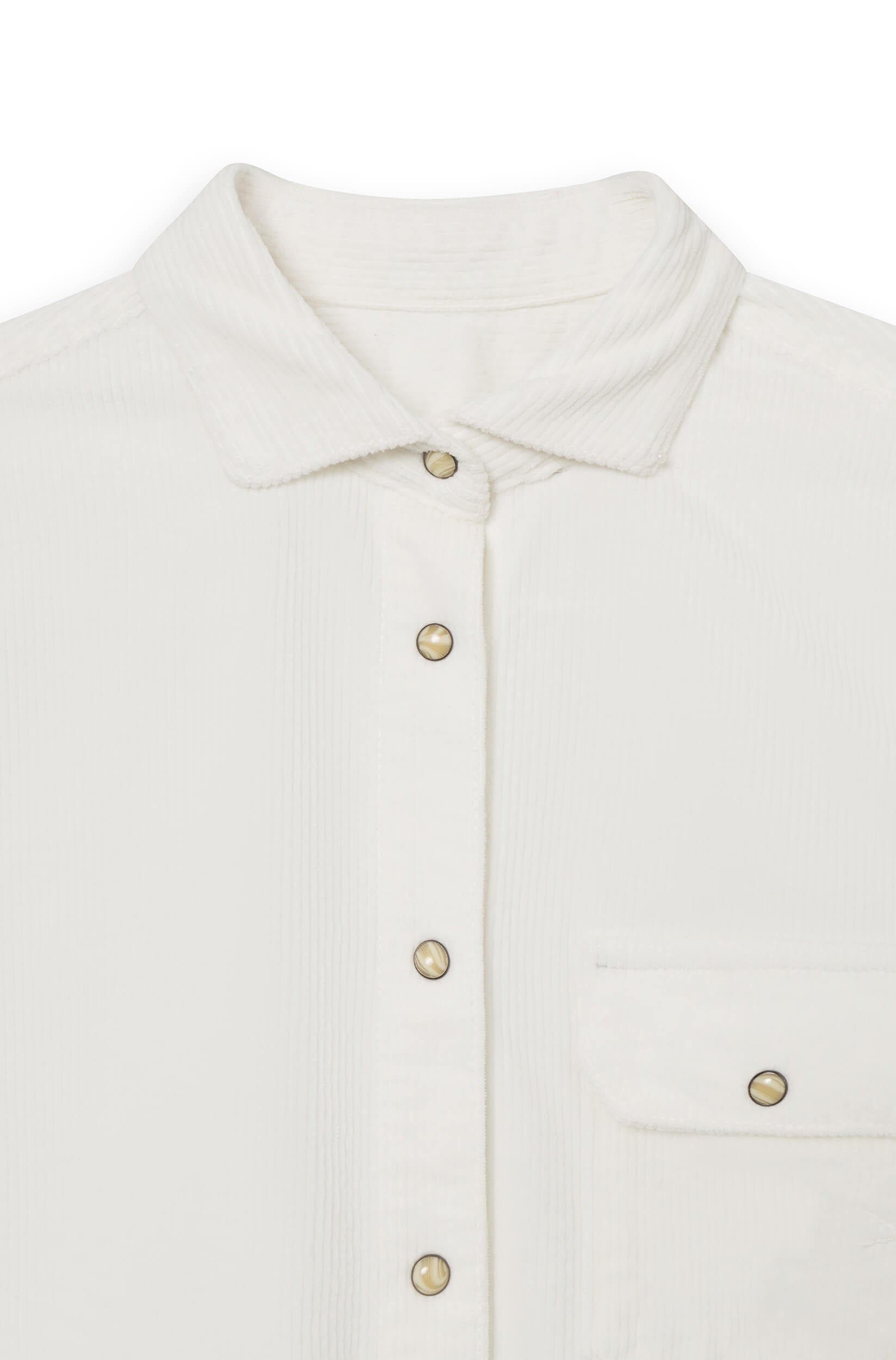 AD 89 - Surchemise en Velours Blanc Cassé