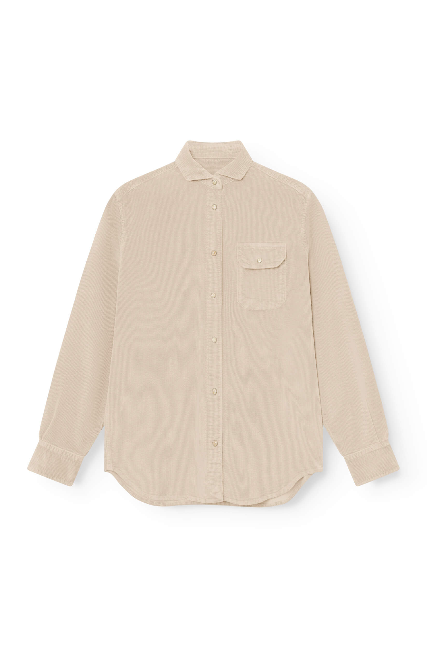 Surchemise en velours beige pour homme