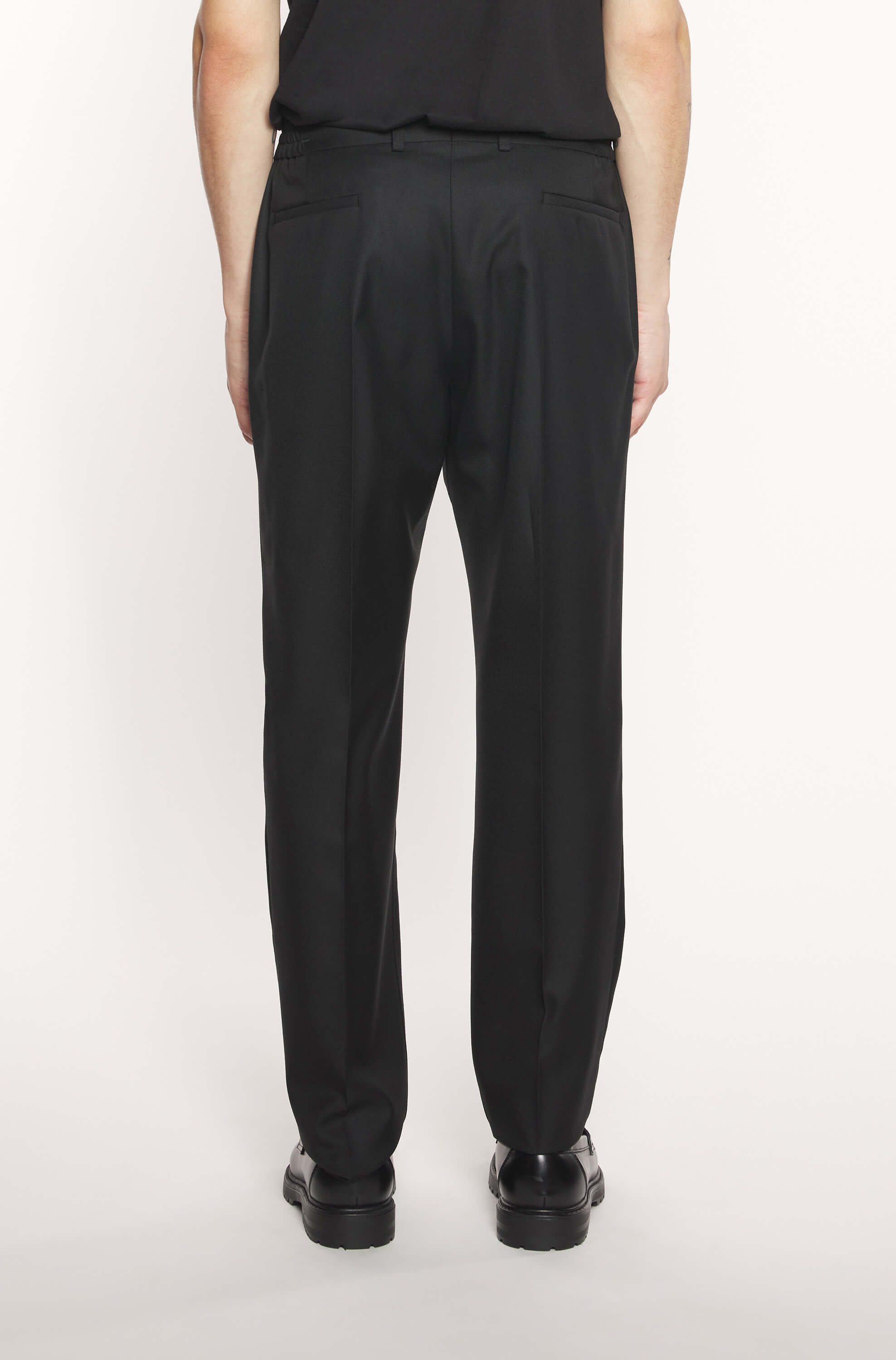 AD 37 – Black Draped Wool Trousers
