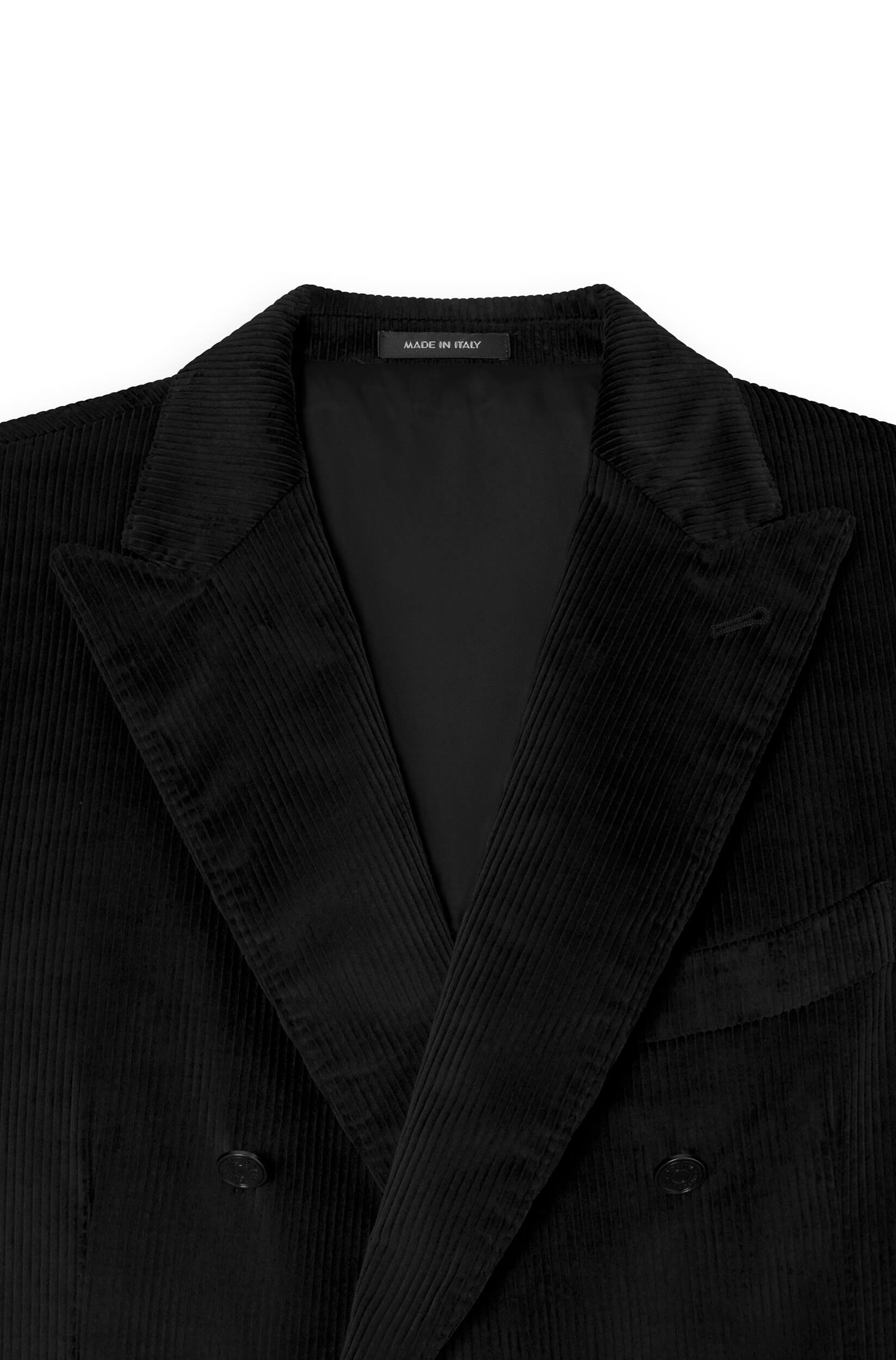 col du blazer en velours noir