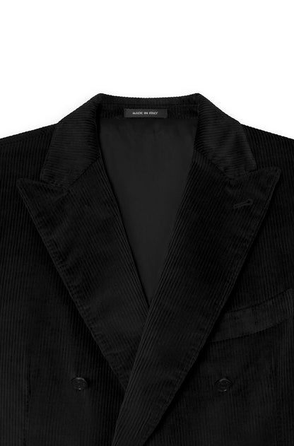 col du blazer en velours noir