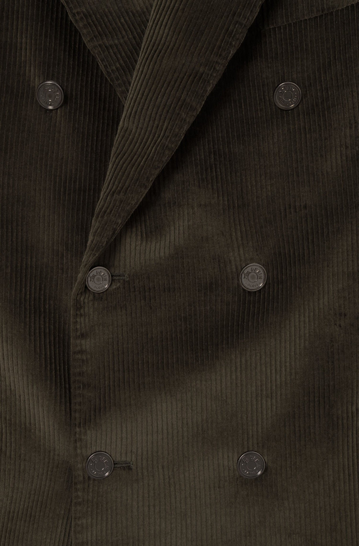 AD 152 - Veste croisée en velours côtelé cachemire kaki