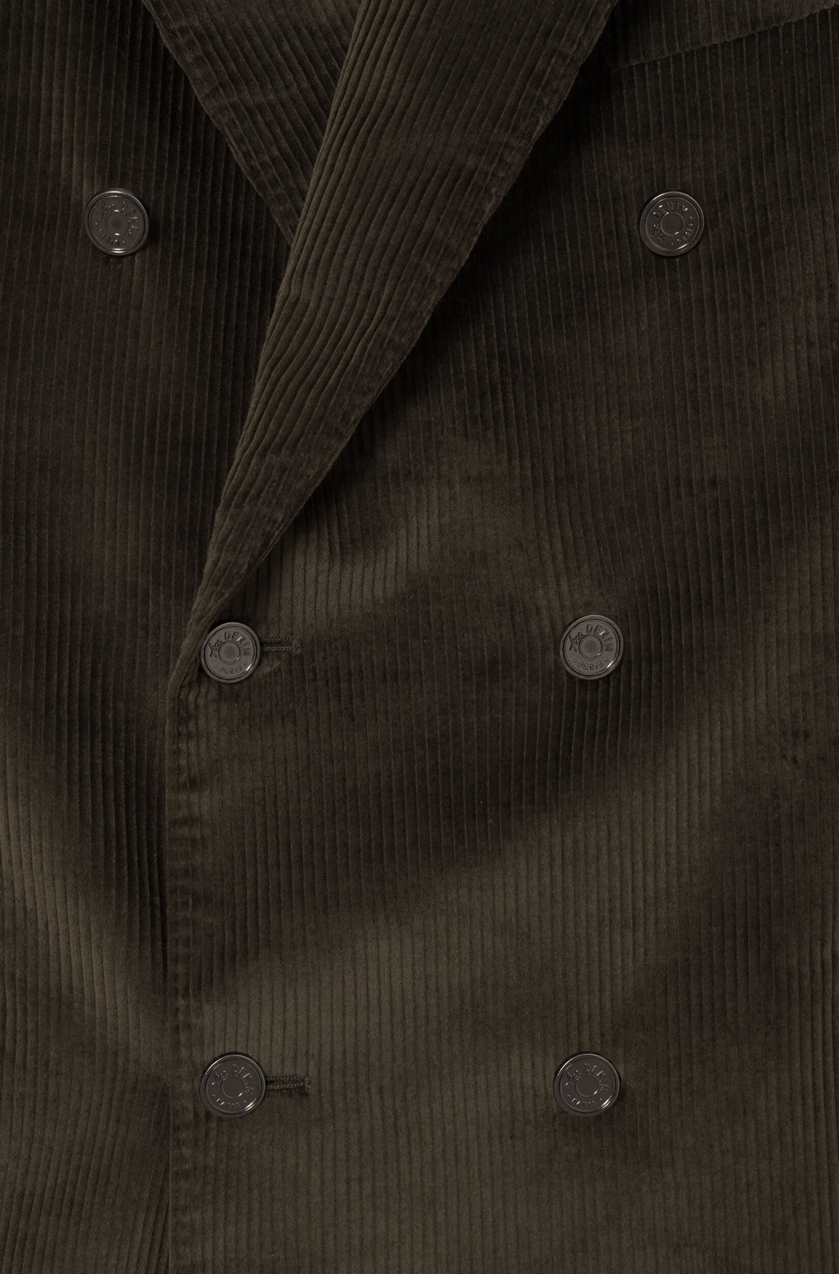 AD 152 - Veste croisée en velours côtelé cachemire kaki