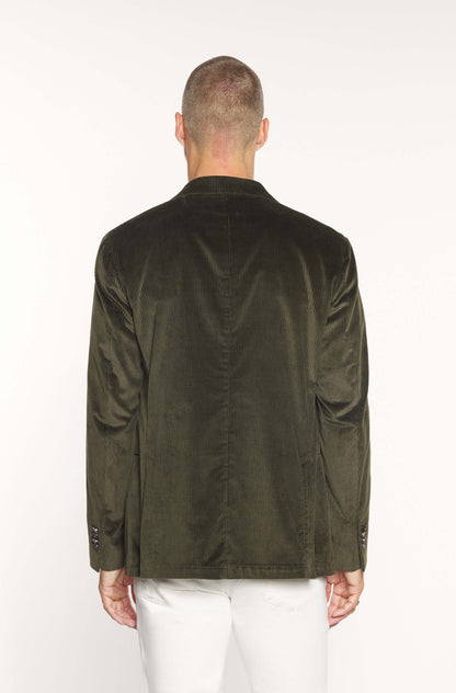 AD 152 - Veste croisée en velours côtelé cachemire kaki