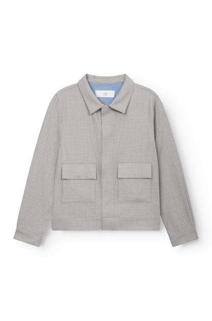 AD 178 - Grey Beige Merino Wool Jacket