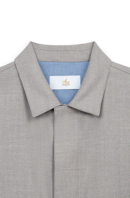 AD 178 - Grey Beige Merino Wool Jacket