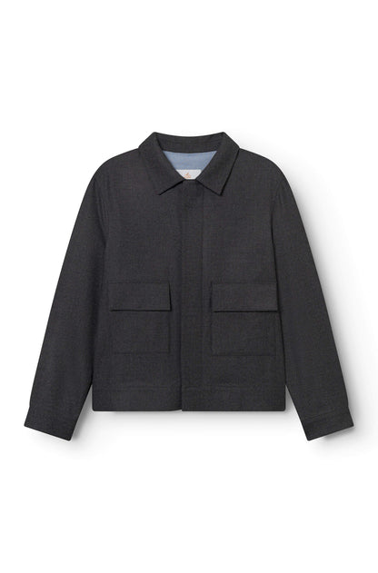 Blouson en laine mérinos loro piana anthracite pour homme