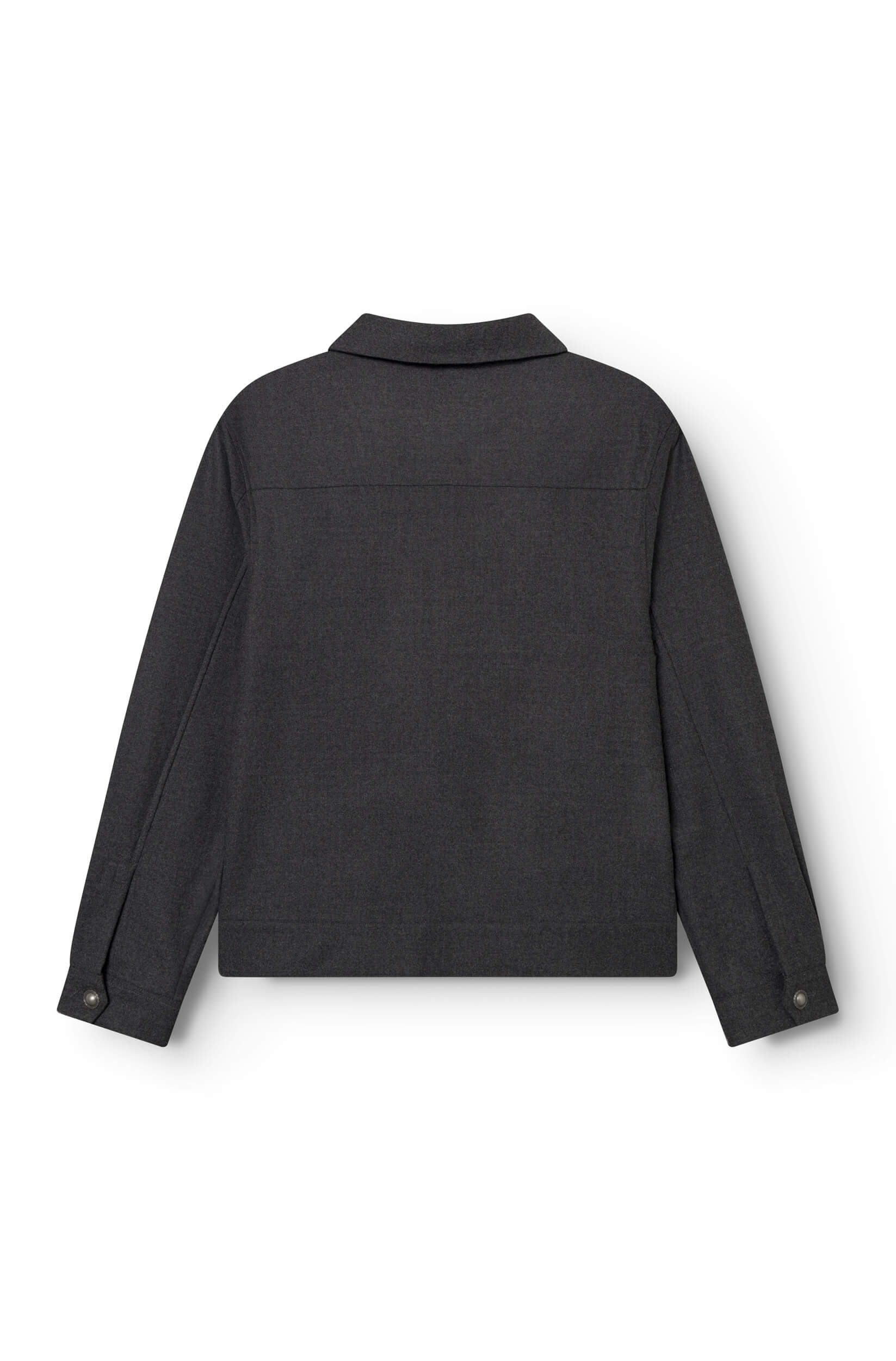 Arrière du blouson en laine mérinos loro piana anthracite pour homme