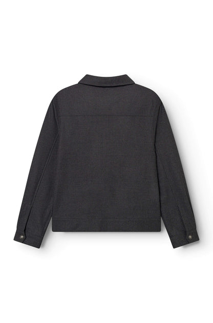 Arrière du blouson en laine mérinos loro piana anthracite pour homme