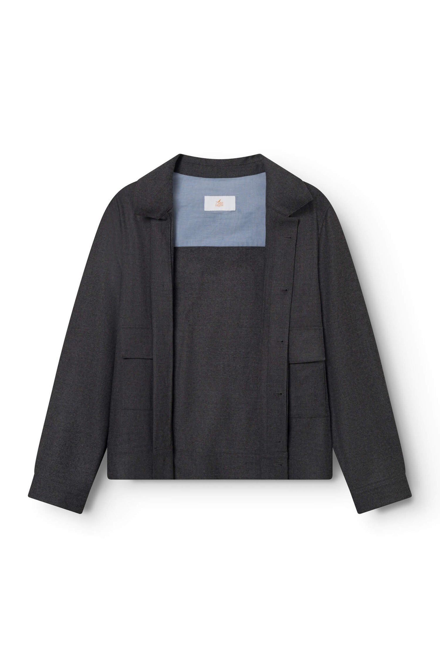 Blouson ouvert en laine mérinos loro piana anthracite pour homme