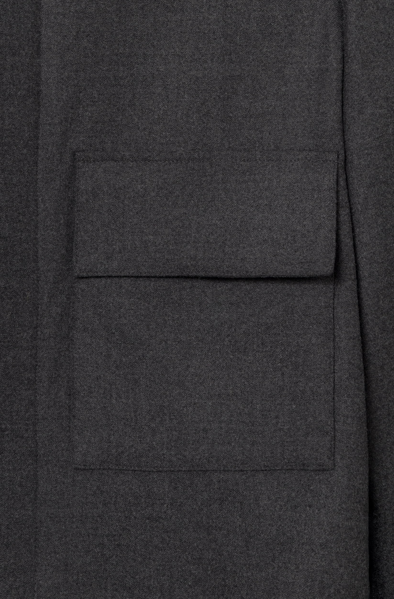 Poche du blouson en laine mérinos loro piana anthracite pour homme