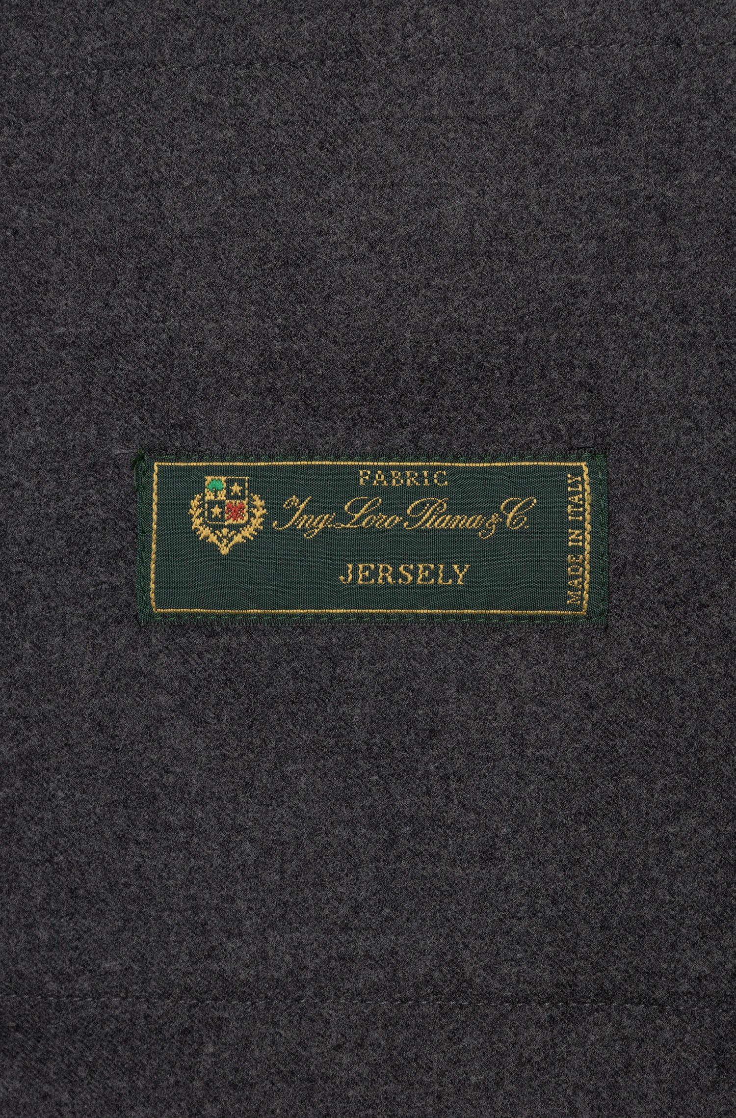 Étiquette Loro Piana du blouson en laine mérino anthracite