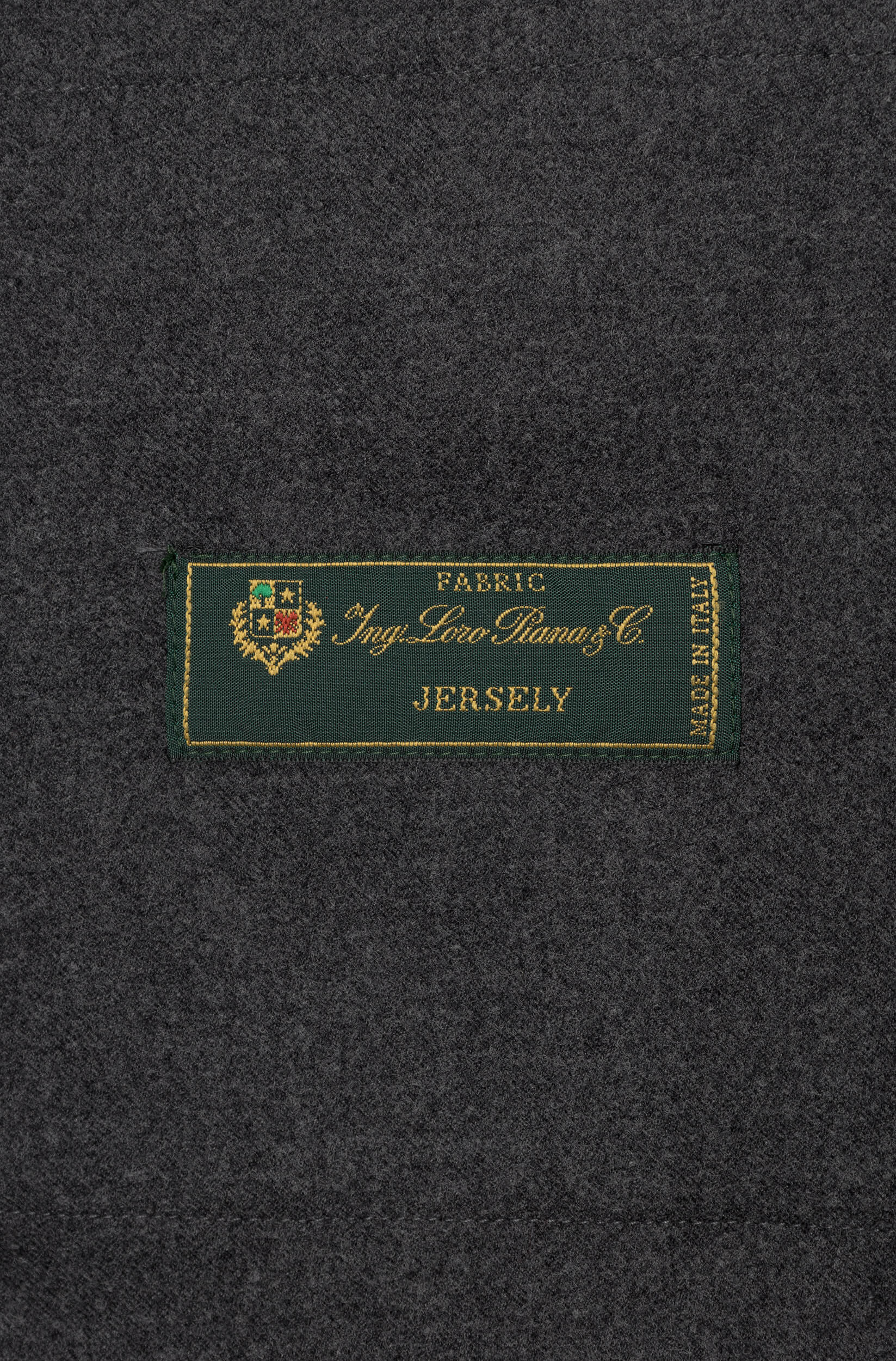 Étiquette Loro Piana du blouson en laine mérino anthracite