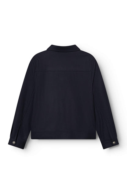 Arrière du blouson en laine mérinos loro piana marine pour homme