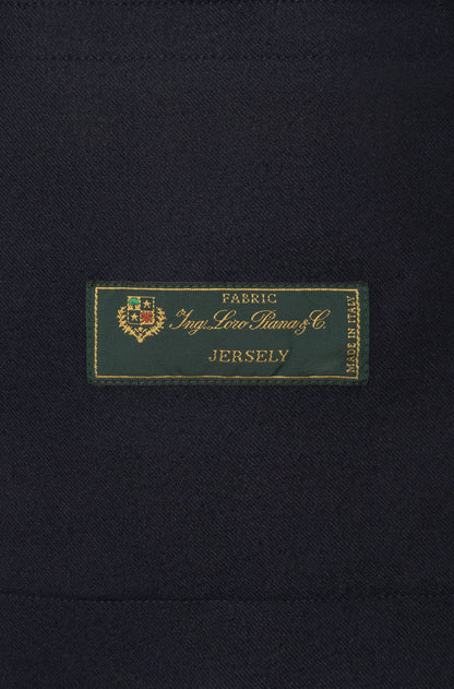 Étiquette Loro Piana du blouson en laine mérino marine