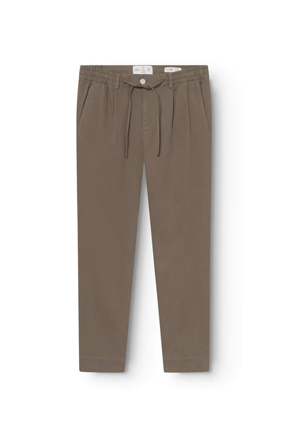 Pantalon chinos en cachemire slim taupe pour homme