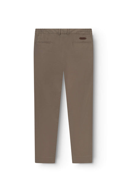 Arrière du pantalon chinos en cachemire taupe pour homme