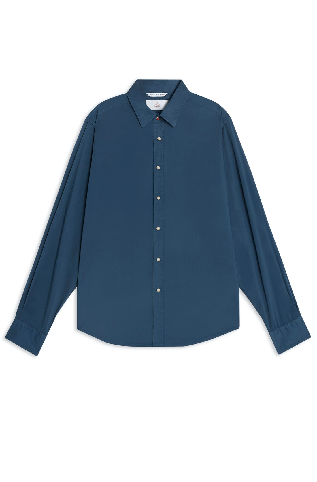 chemise coton bleu marine slim