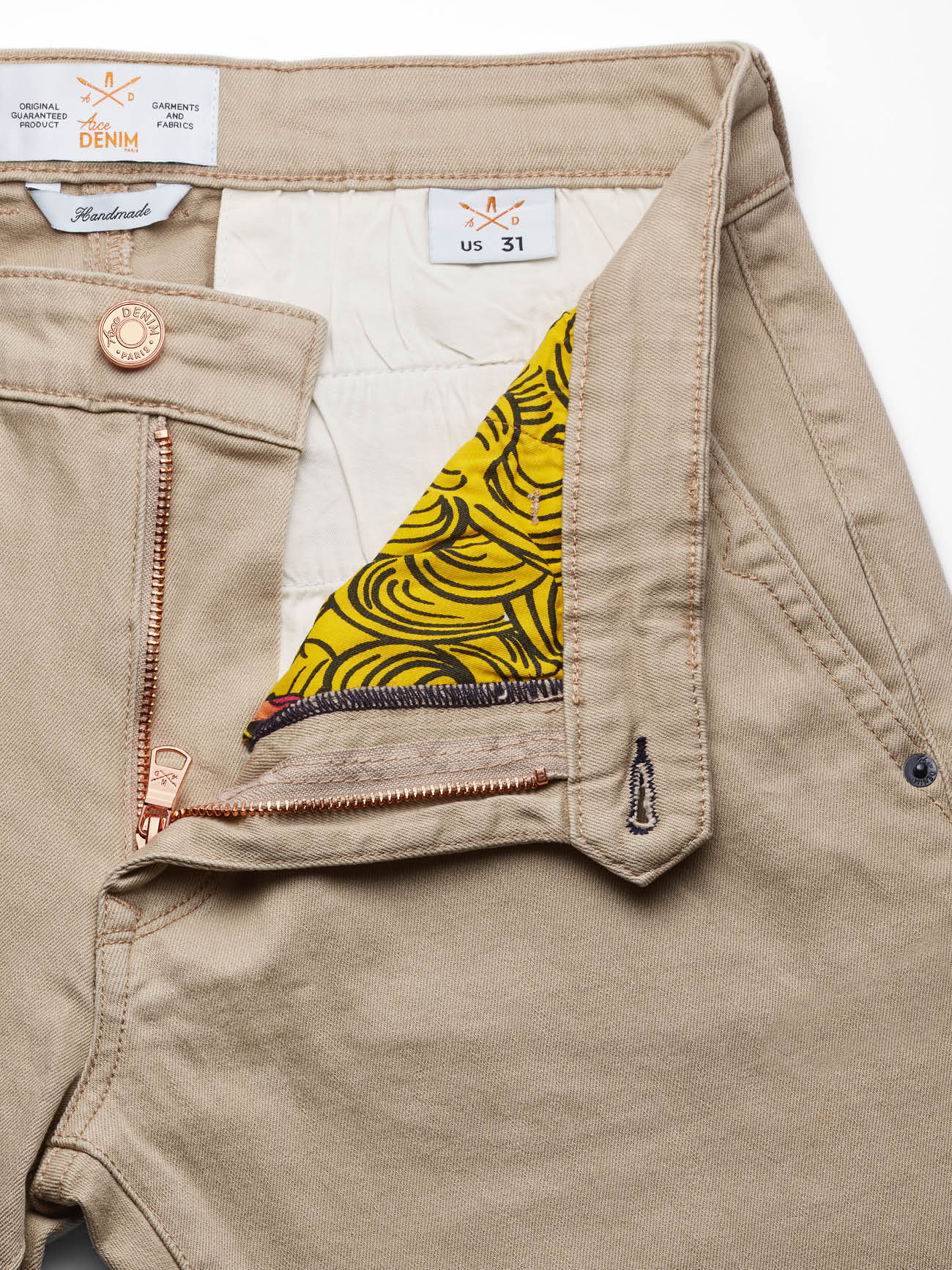 Pants AD 12 Chino Light Beige | slim-fit | Ace Denim – ACE DENIM PARIS