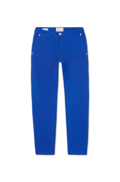 pantalon chino bleu royal coupe slim