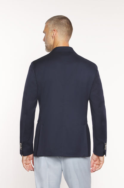 AD150 - Cool Wool Double-Breasted Blazer - Navy
