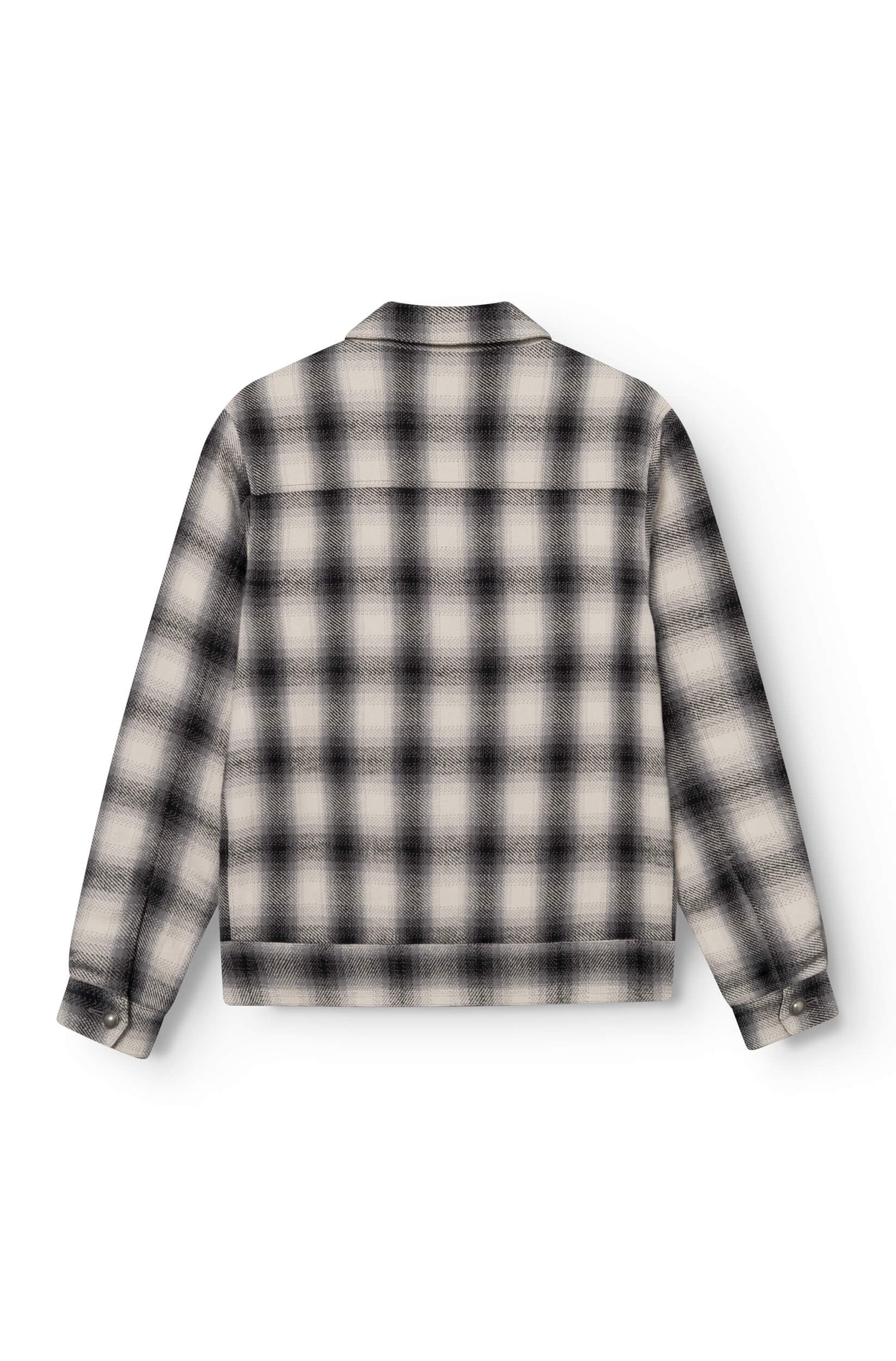Arrière de la veste en coton avec motif à damier blanc et noir pour homme