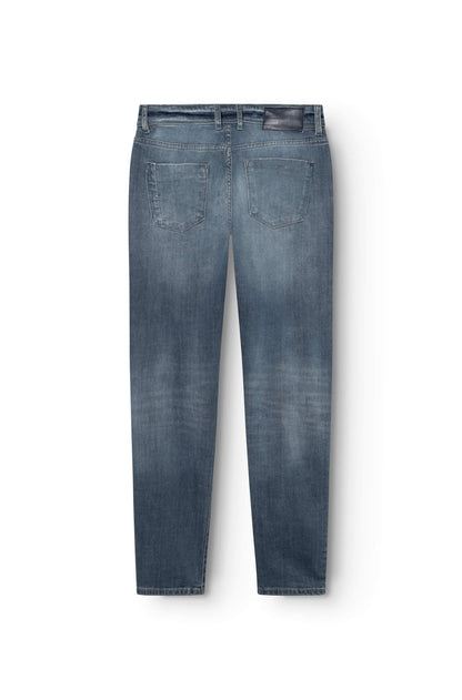 Jeans bleu fumé vue de dos