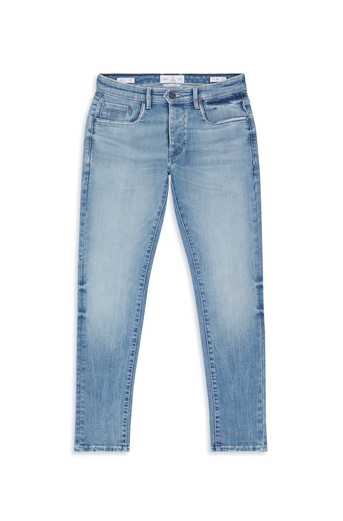 jeans homme bleu clair délavé coupe slim