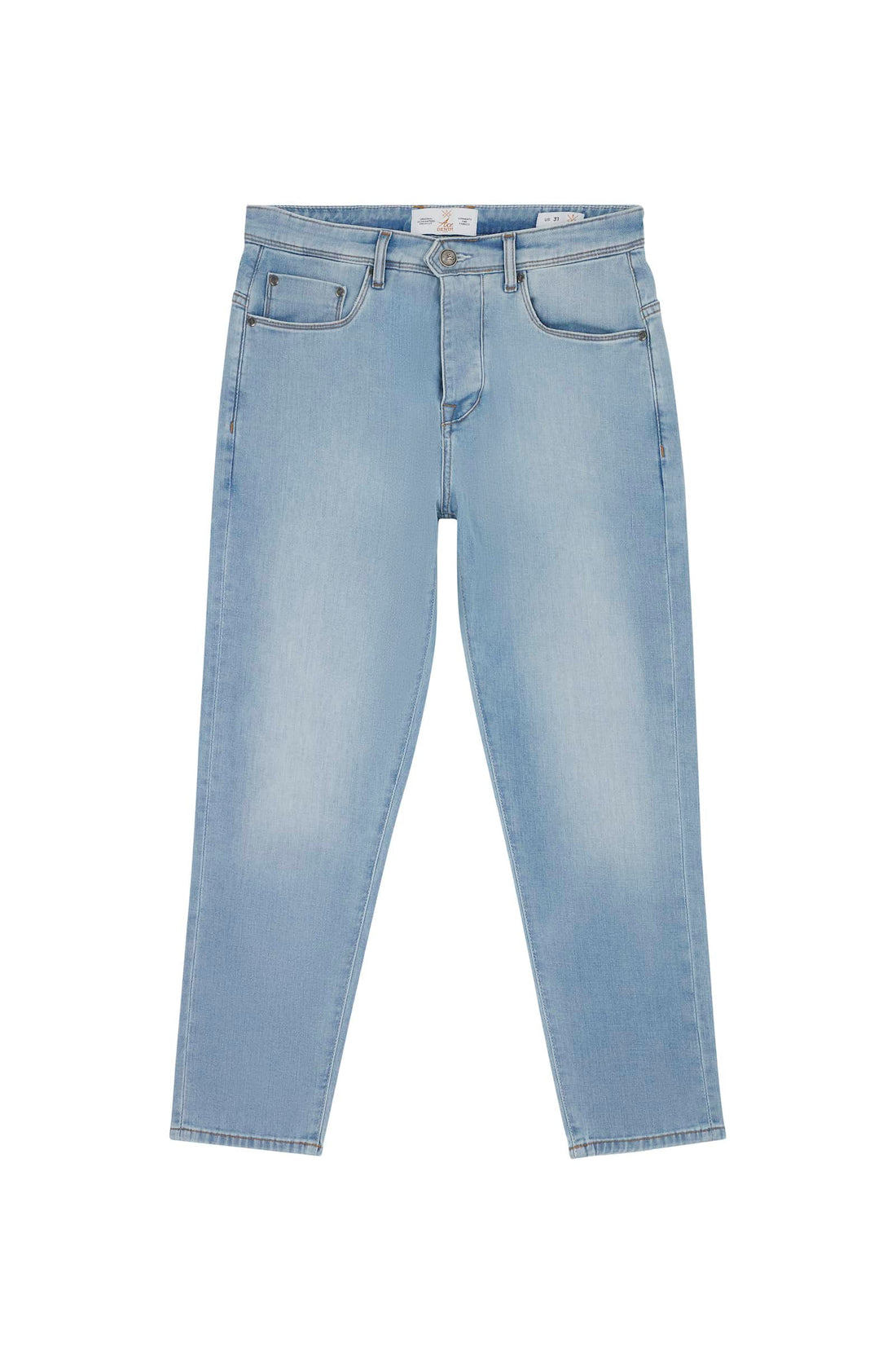 jeans homme coupe large bleu clair tissu italien