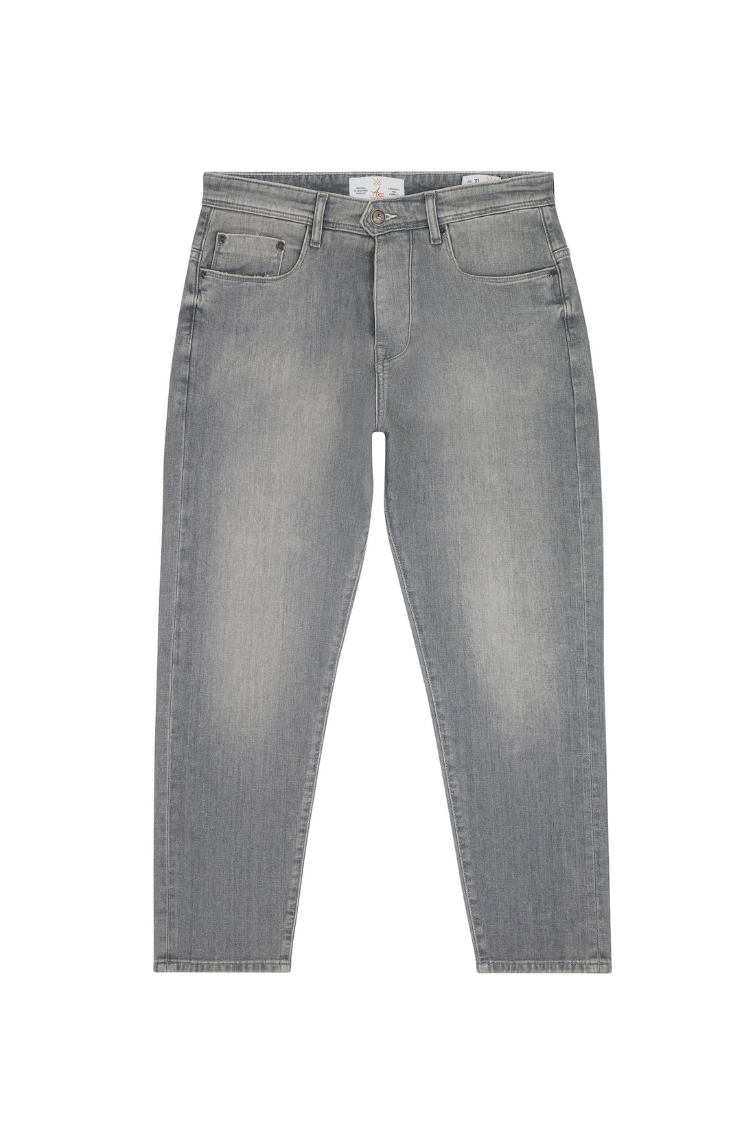 jeans homme coupe large gris clair tissu italien
