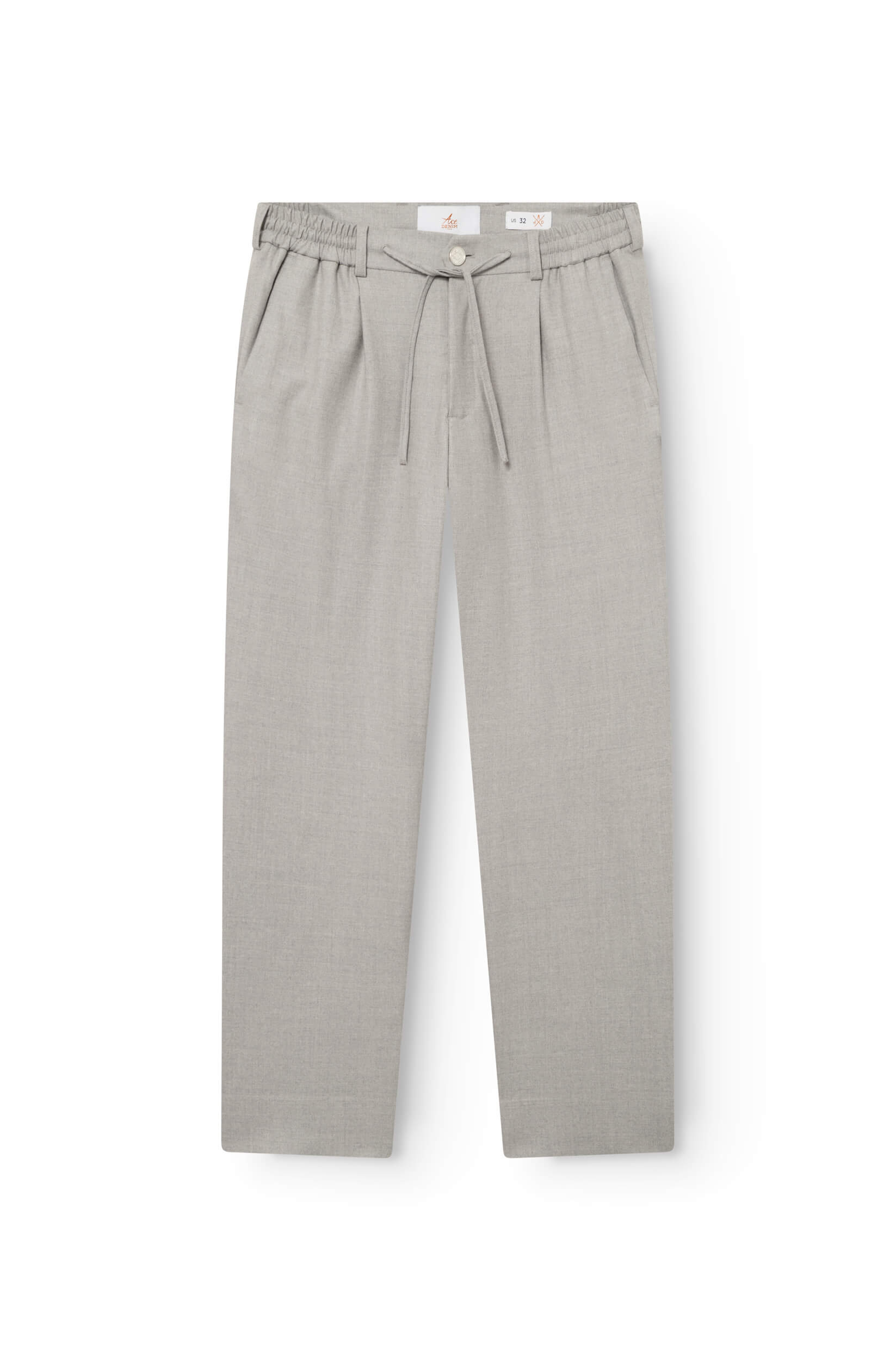 AD 47 - Pantalon Ample en Laine Mérinos Gris clair