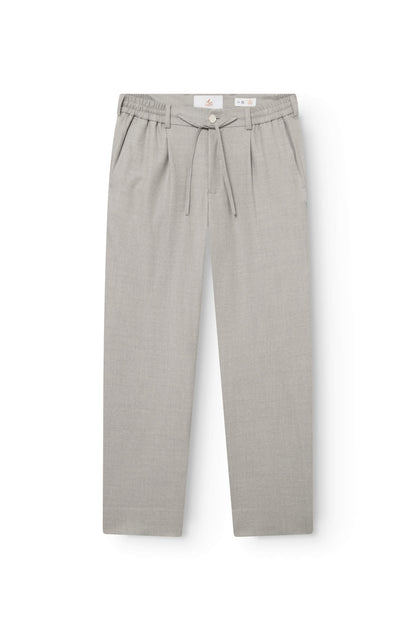 AD 47 - Pantalon Ample en Laine Mérinos Gris clair