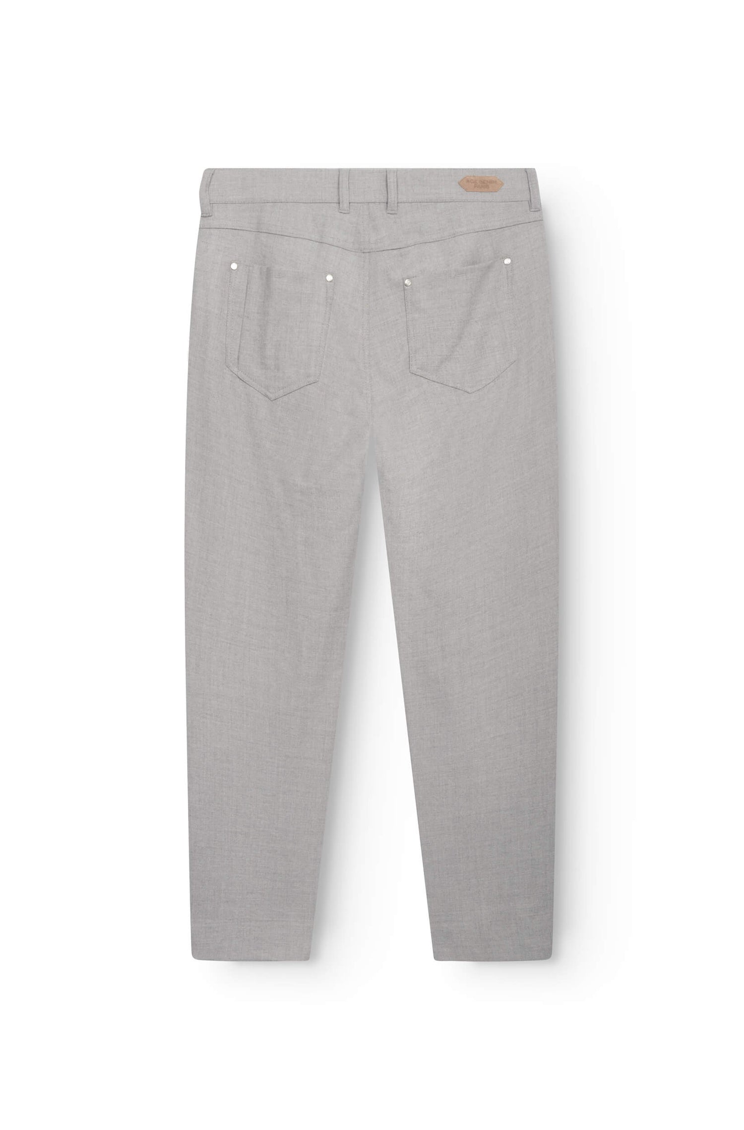 AD 45 - Pantalon en Flanelle de Laine Gris Beige