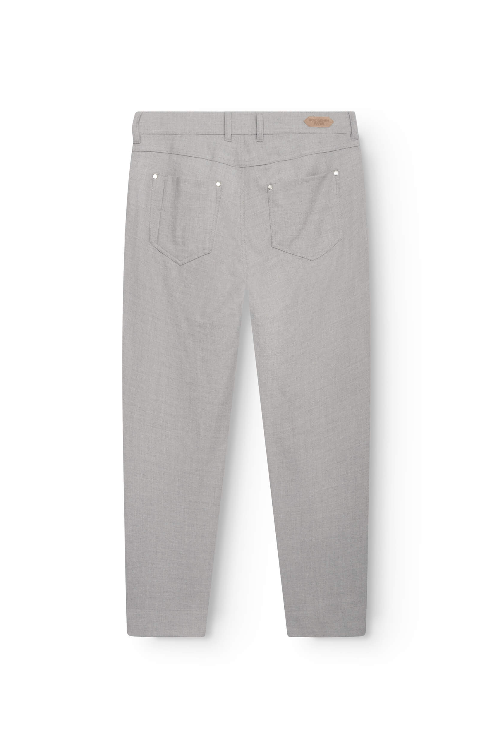 AD 45 - Pantalon en Flanelle de Laine Gris Beige